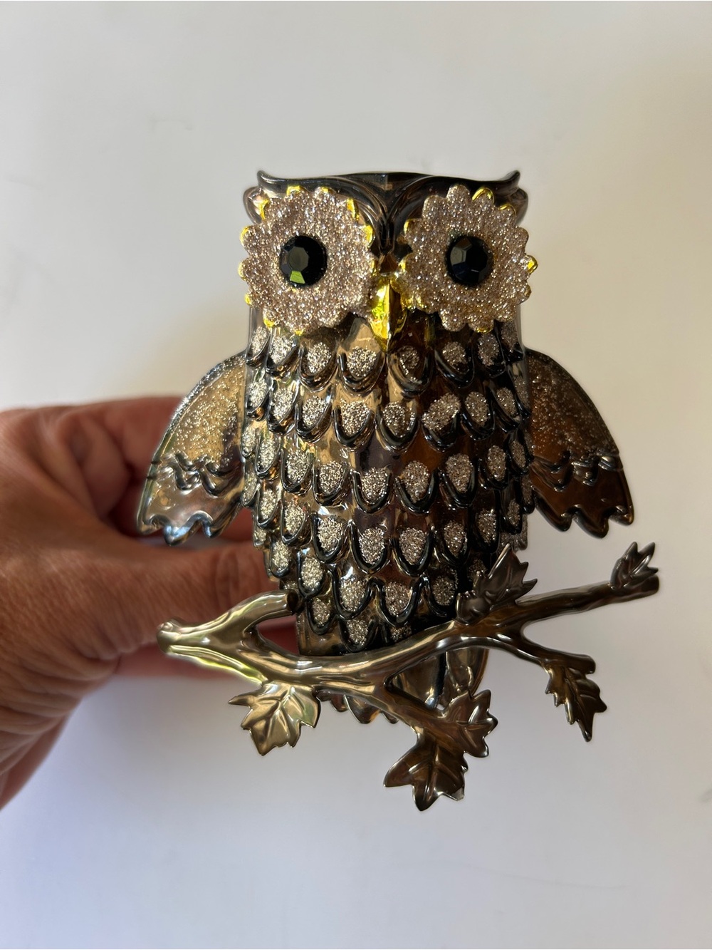Bath & Body Works Gold and Black Glitter Owl Wallflower